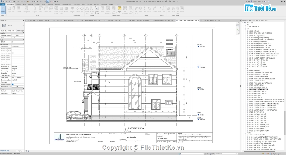 File revit biệt thự cổ điển,biệt thự tân cổ điển,Biệt thự mái thái 2 tầng,Biệt thự cổ điển 2 tầng,Biệt thự tân cổ điển 2 tầng